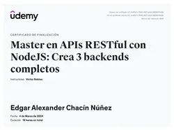 Certificación sobre Máster en APIs con NodeJS